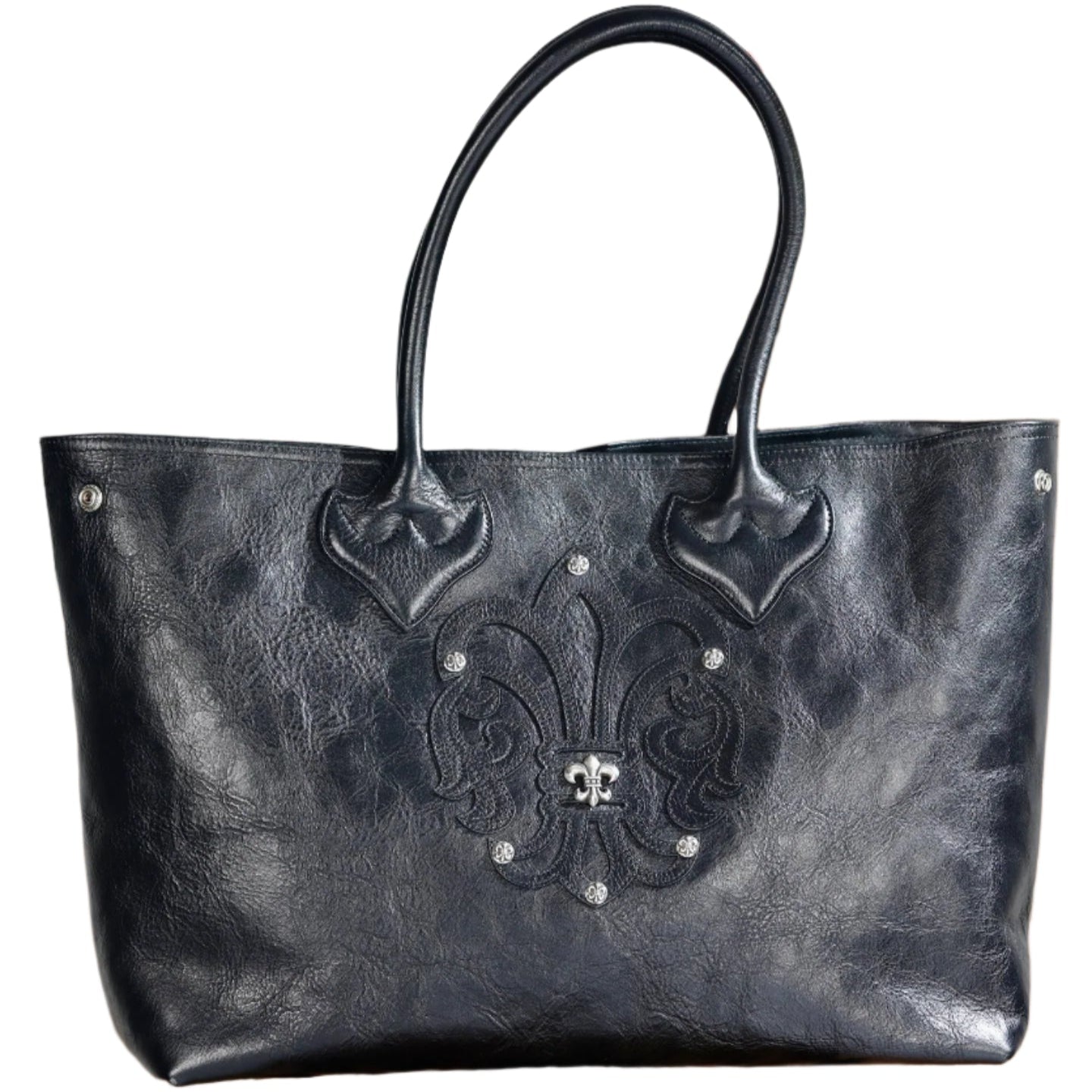ＣＨＲＭ ＨＲＴＳ GRAINED CALFSKIN FLEUR TOTE BAG BLACK