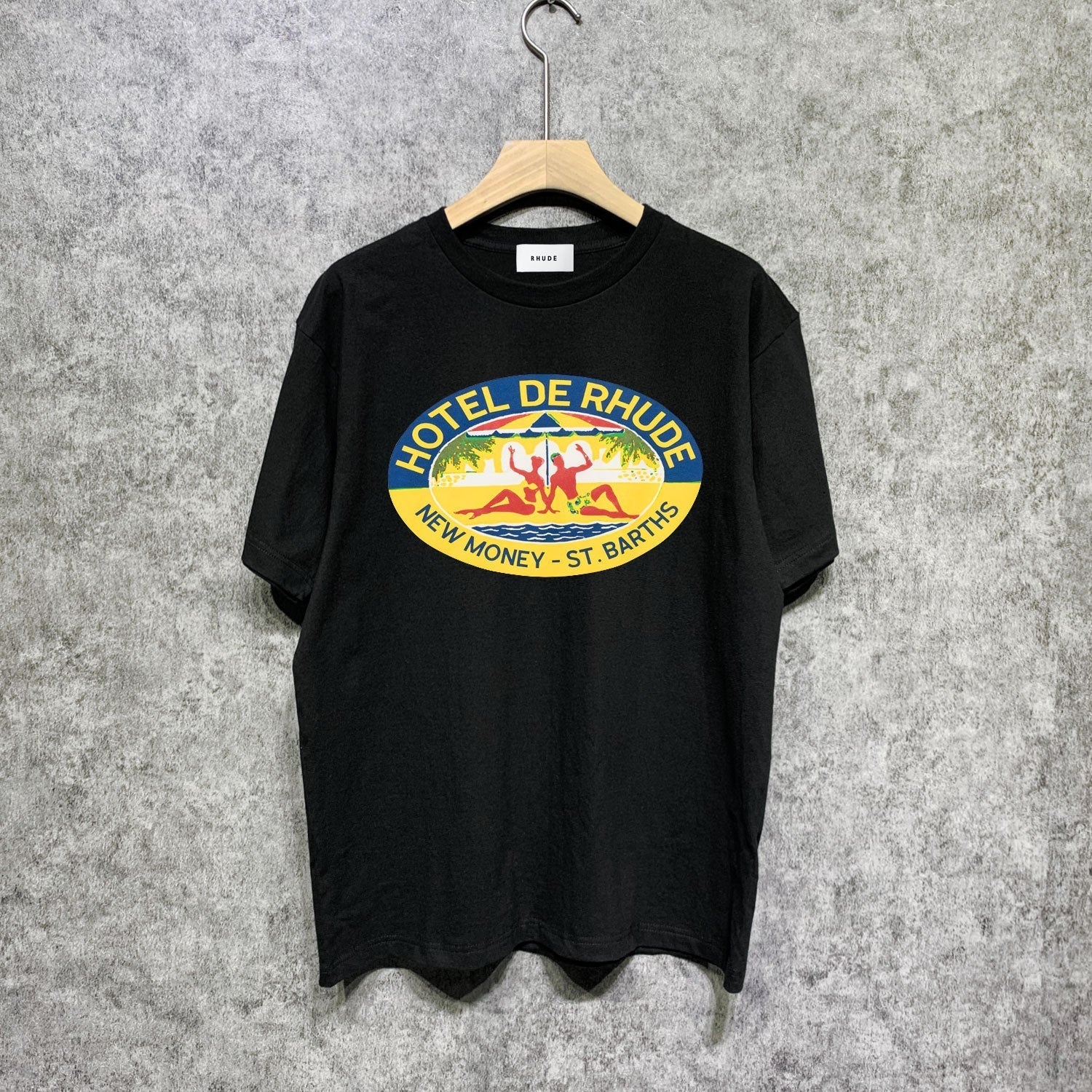 Rhude T Shirts Printed Trendy Pure Cotton