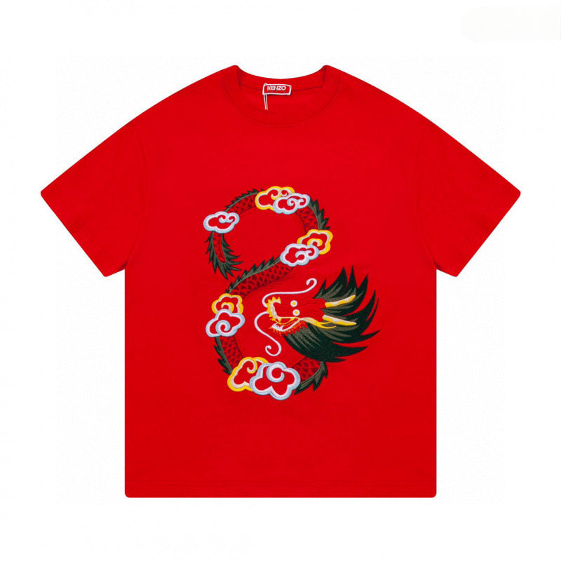 KENZO T Shirt Summer Tiger Head Casual