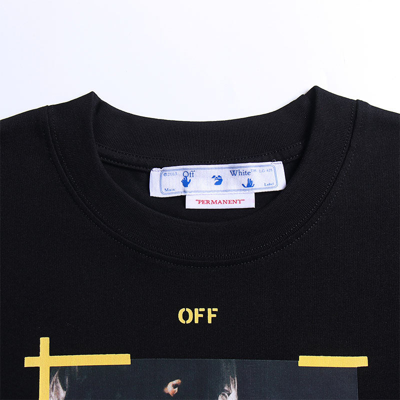 Off White T Shirts Religious Angel Oil Painting Short Sleeves