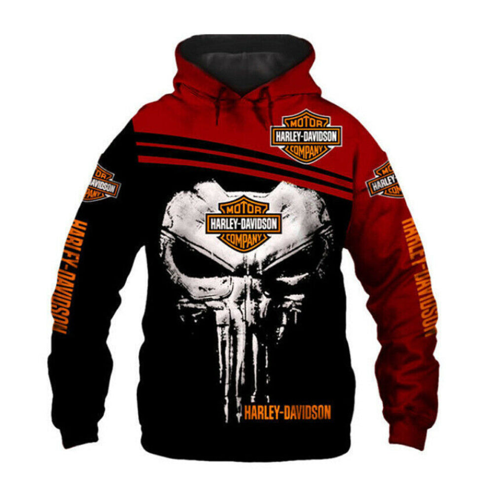 Skull Apparel Skull Digital Printing Pullover Hoodie