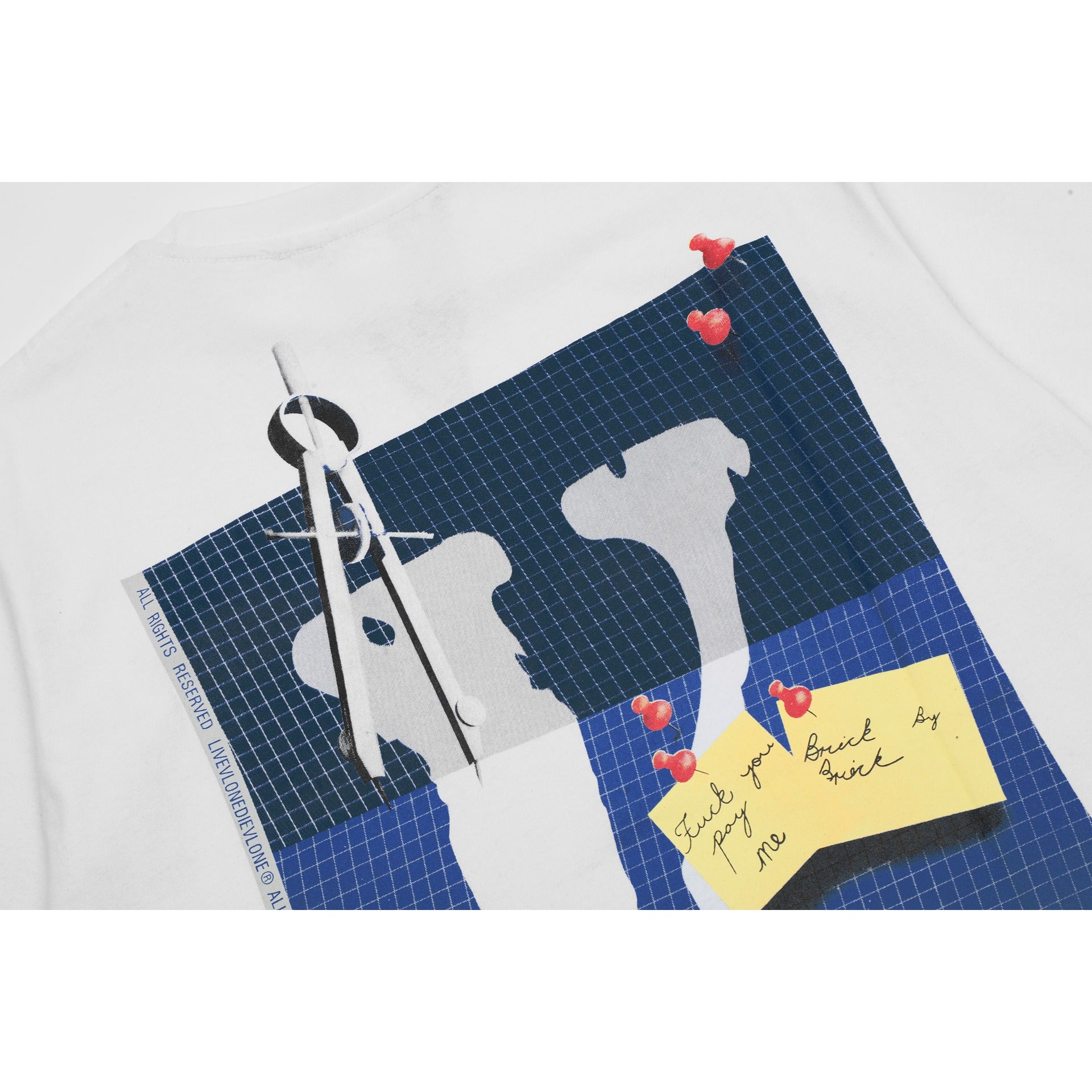 Vlone T Shirt Spring and Summer Pattern Big V Letter