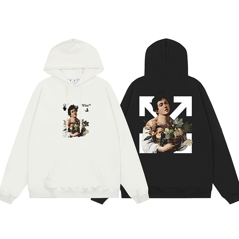 OFF WHITE Hoodie Trendy Street Style Personalized Cotton