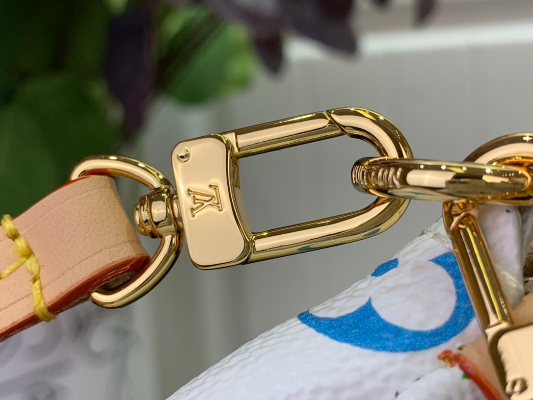 ＬＳ ＶＴＴＯＮ X TAKASHI MURAKAMI POCHETTE ACCESSOIRES BLACK/WHITE MULTICOLORED