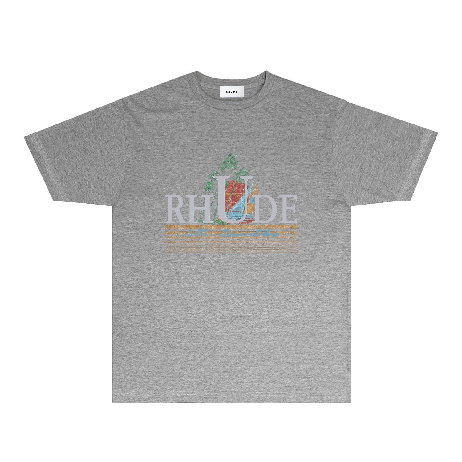 Rhude T Shirts Printed Trendy Pure Cotton