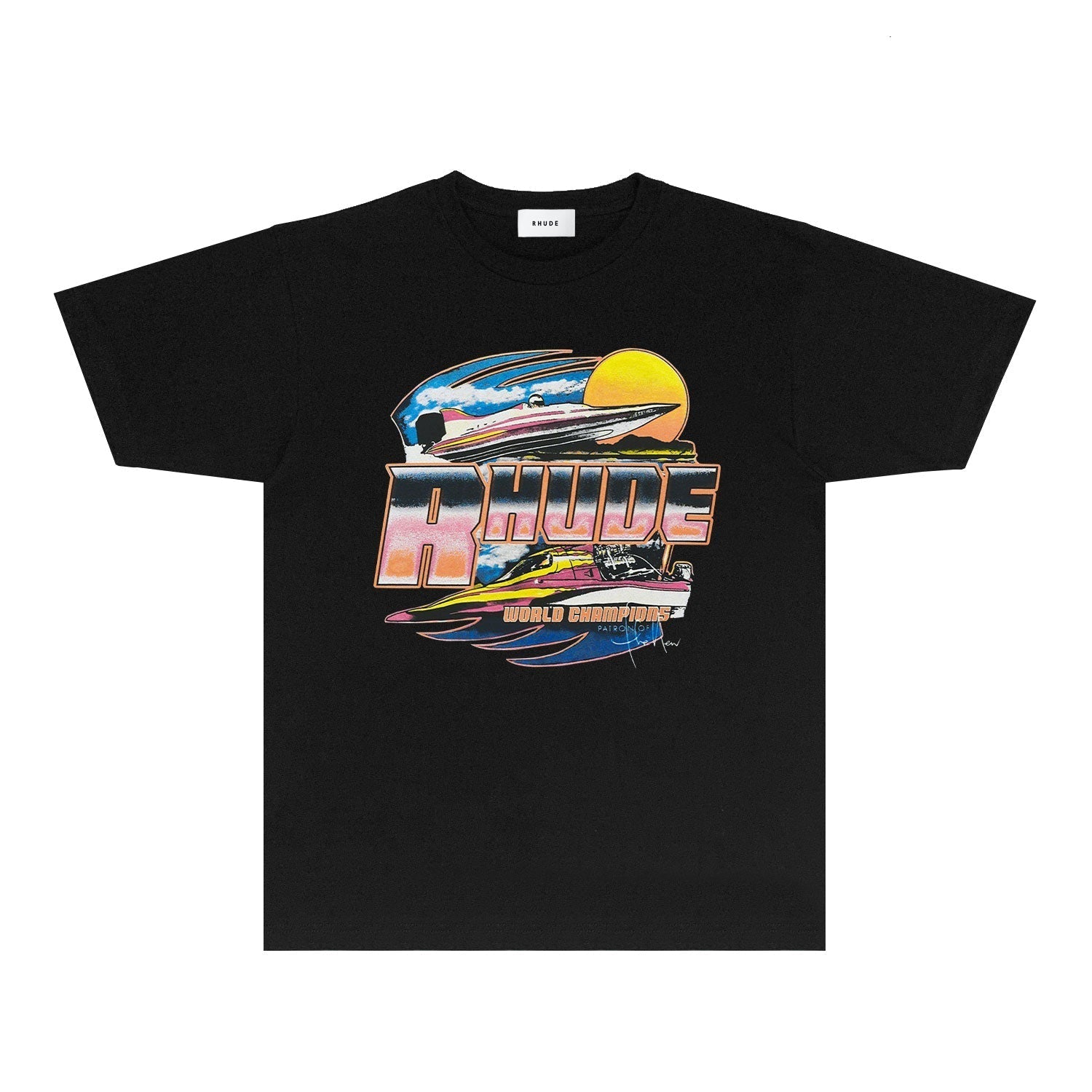 Rhude T Shirts Printed Trendy Pure Cotton