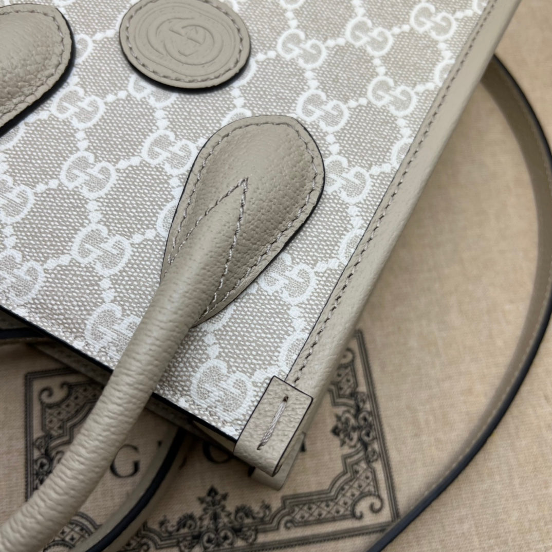 ＧＣＣＩDENIM GG MONOGRAM TOTE BAG BEGIE
