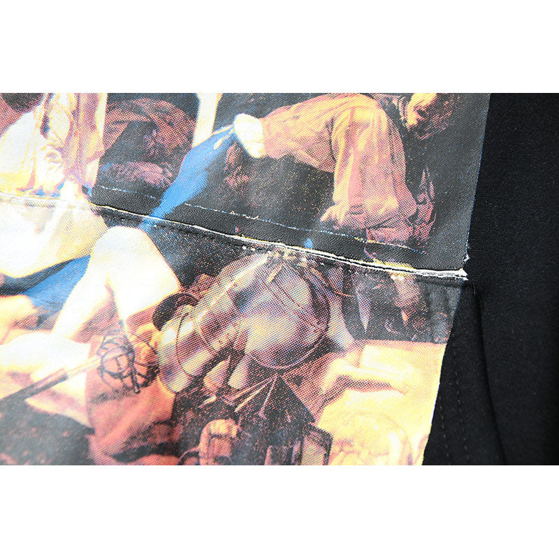 Kanye West Sunday Service Hoodie Oil Painting Printed Hoodie Winter Loose
