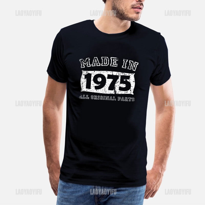 Vintage 1975 Limited Edition Men T Shirts Retro Classic