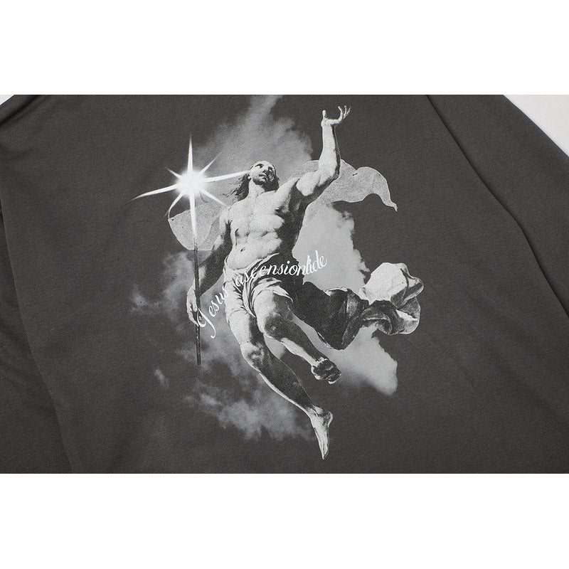 Man Fall Outfits Letter Print Oversize Loose Men's and Women's Hoodie Tide