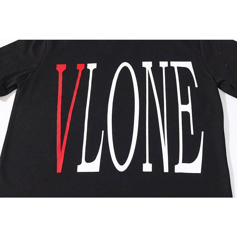 Vlone T Shirt Men'S And Women'S V Couple Wear Men'S And Women'S Round Neck Tee Short Sleeve T-Shirt