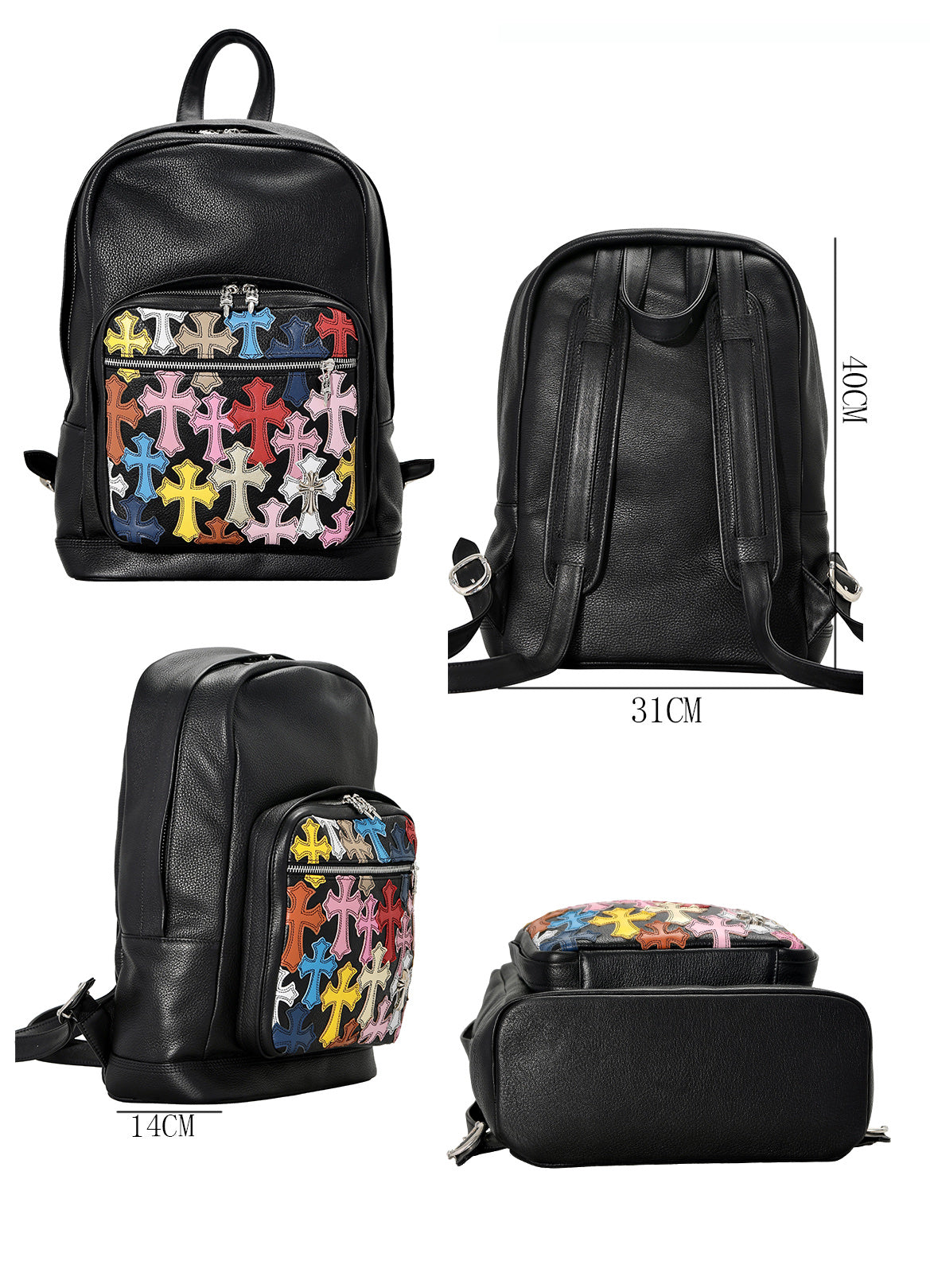 ＣＨＲＭ ＨＲＴＳ MULTICOLOR CROSS PATCH BACKPACK BLACK