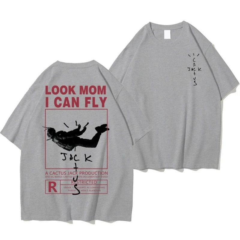 Rapper Cactus Jack Graphic Cotton T Shirt Men Women Hip Hop