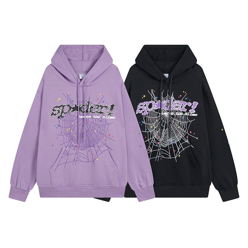 Sp5der Outfit:Hoodie/Sweatpants (Separate Purchase Options) Spider Web Stereo Printing plus Velvet