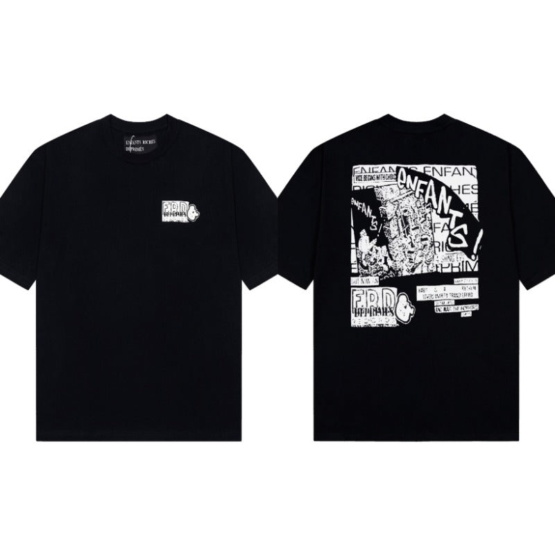 ERD T Shirts Printed Pure Cotton Loose Short Sleeve T-shirt