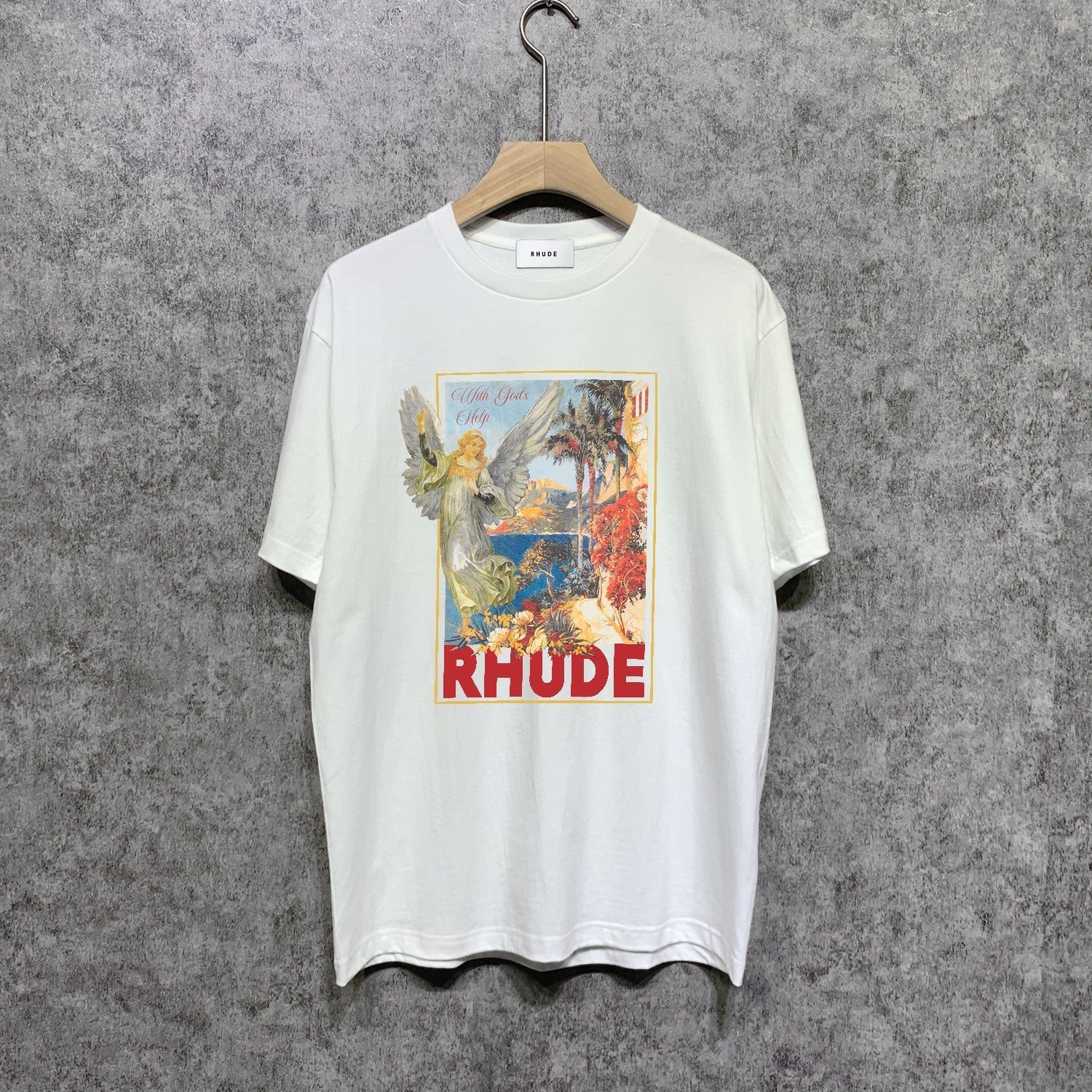 Rhude T Shirts Printed Trendy Pure Cotton