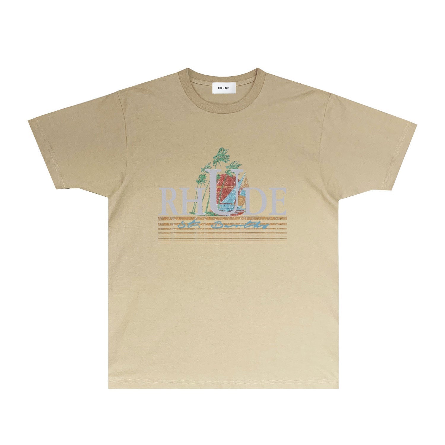 Rhude T Shirts Printed Trendy Pure Cotton
