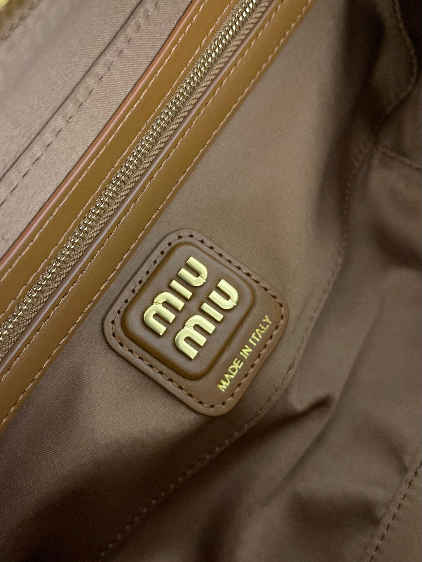 ＭＩ ＭＵ BEAU LEATHER BAG COGNAC SMALL