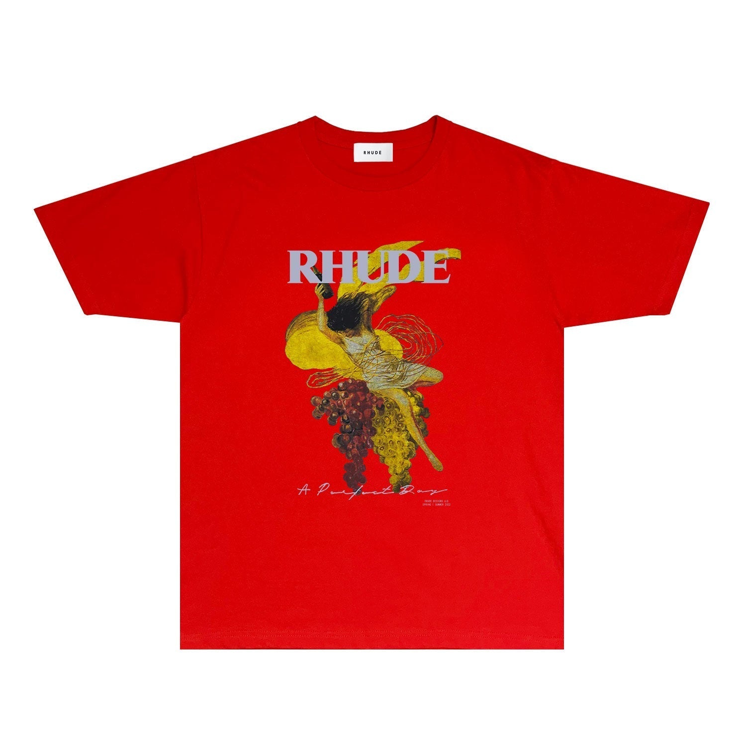 Rhude T Shirts Printed Trendy Pure Cotton