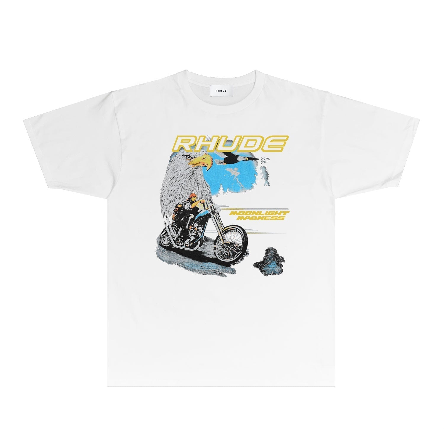 Rhude T Shirts Printed Trendy Pure Cotton