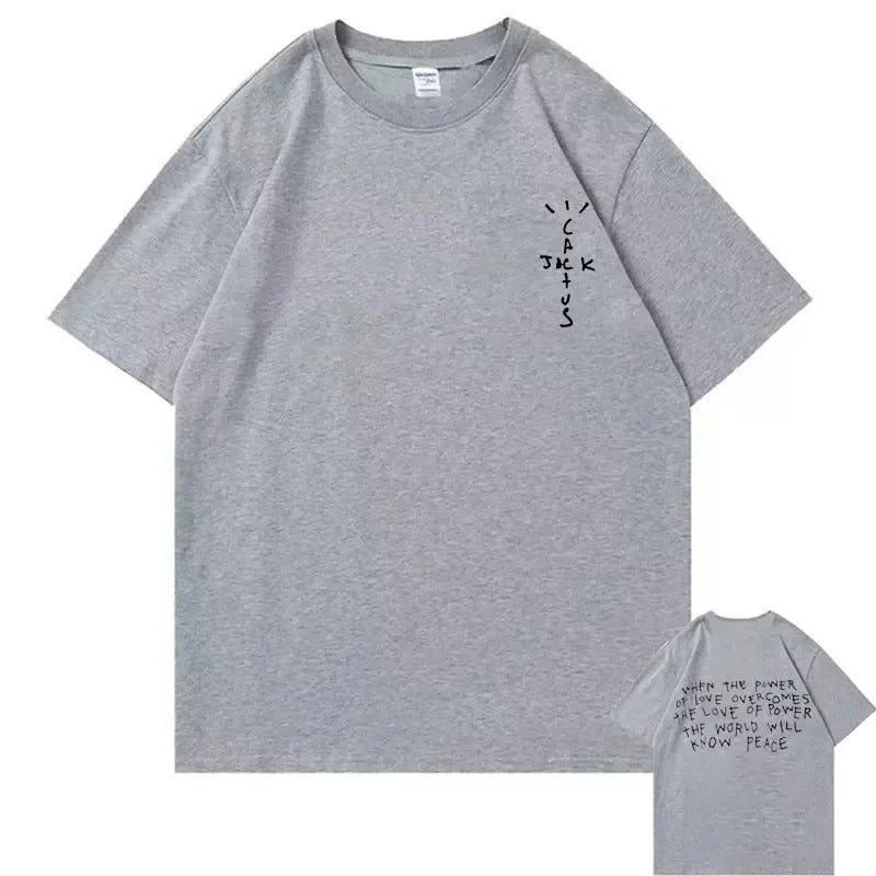 Rapper Cactus Jack Graphic Cotton T Shirt Men Women Hip Hop