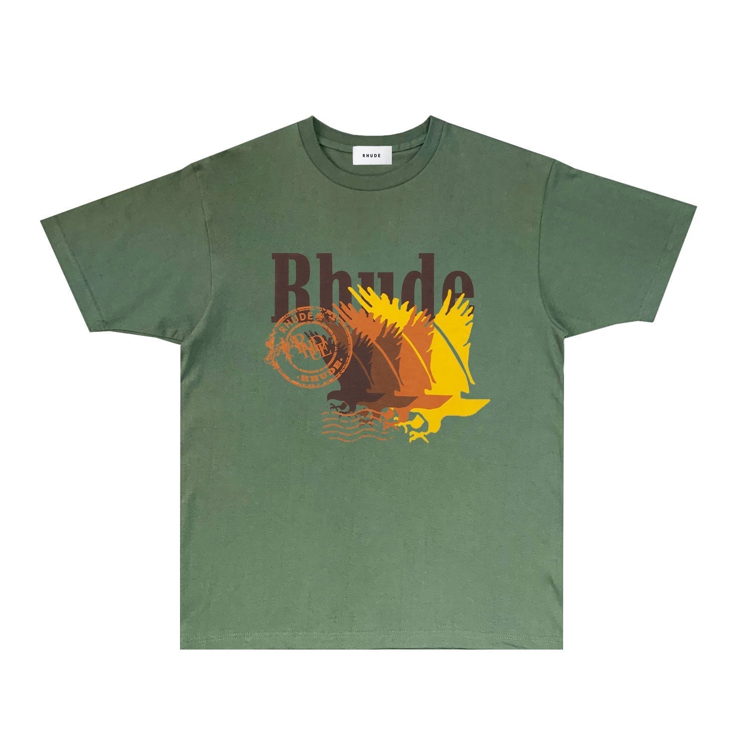 Rhude T Shirts Printed Trendy Pure Cotton