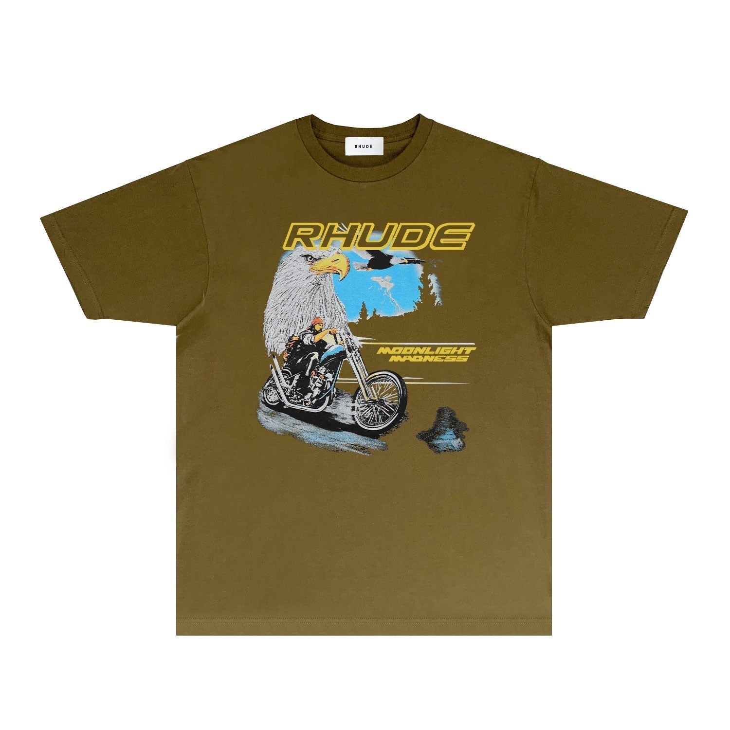 Rhude T Shirts Printed Trendy Pure Cotton