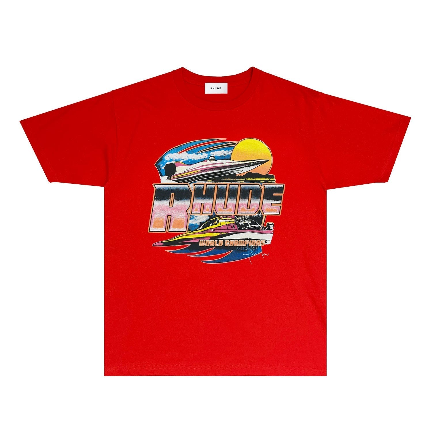 Rhude T Shirts Printed Trendy Pure Cotton