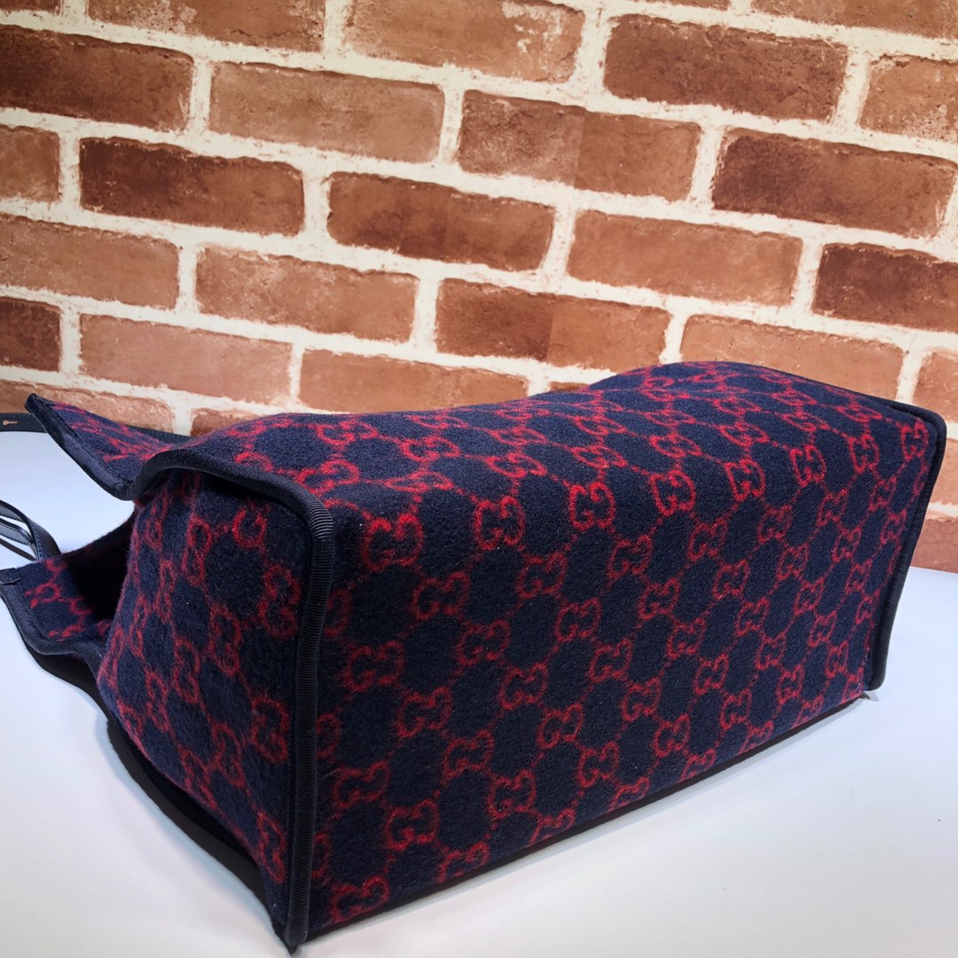 ＧＣＣＩ GG WOOL BLUE/RED TOTE BAG