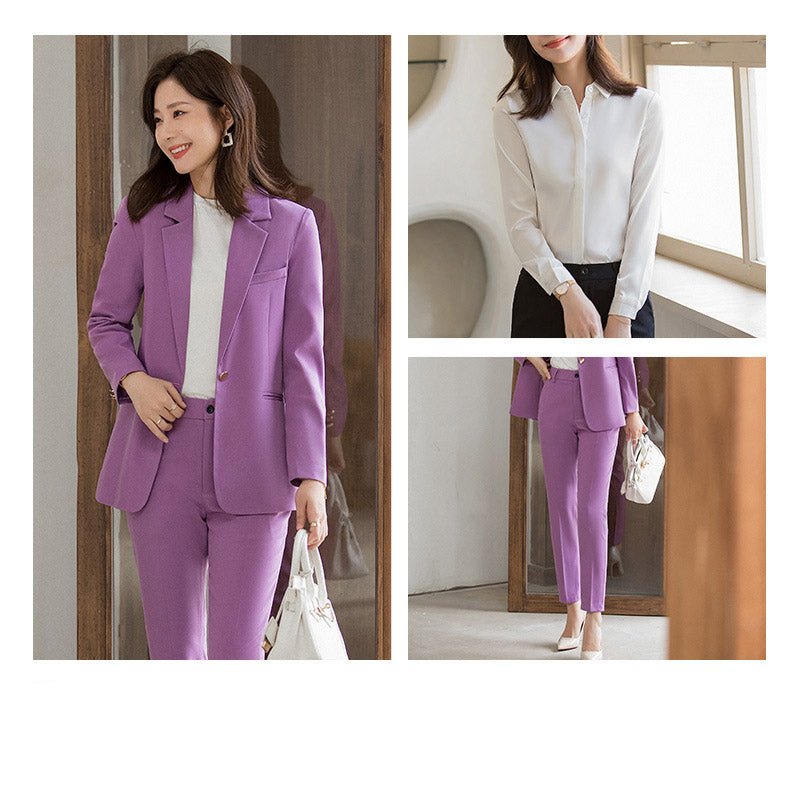 Interview Suit Women Apricot Small Suit Jacket Spring and Autumn Suit