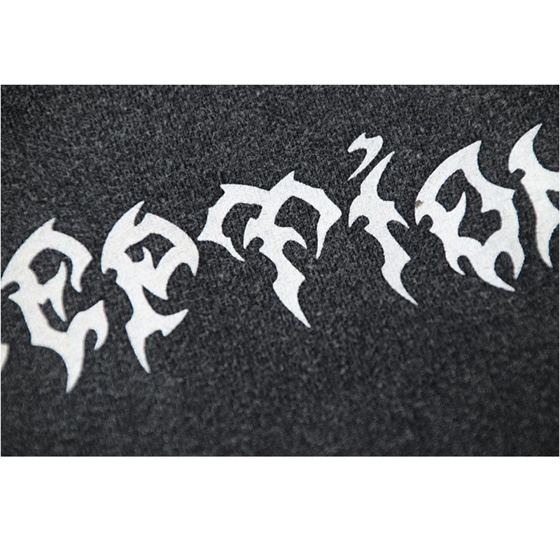 Nirvana Hoodie False Perception Angel Embroidery Distressed Cut Hooded Sweater