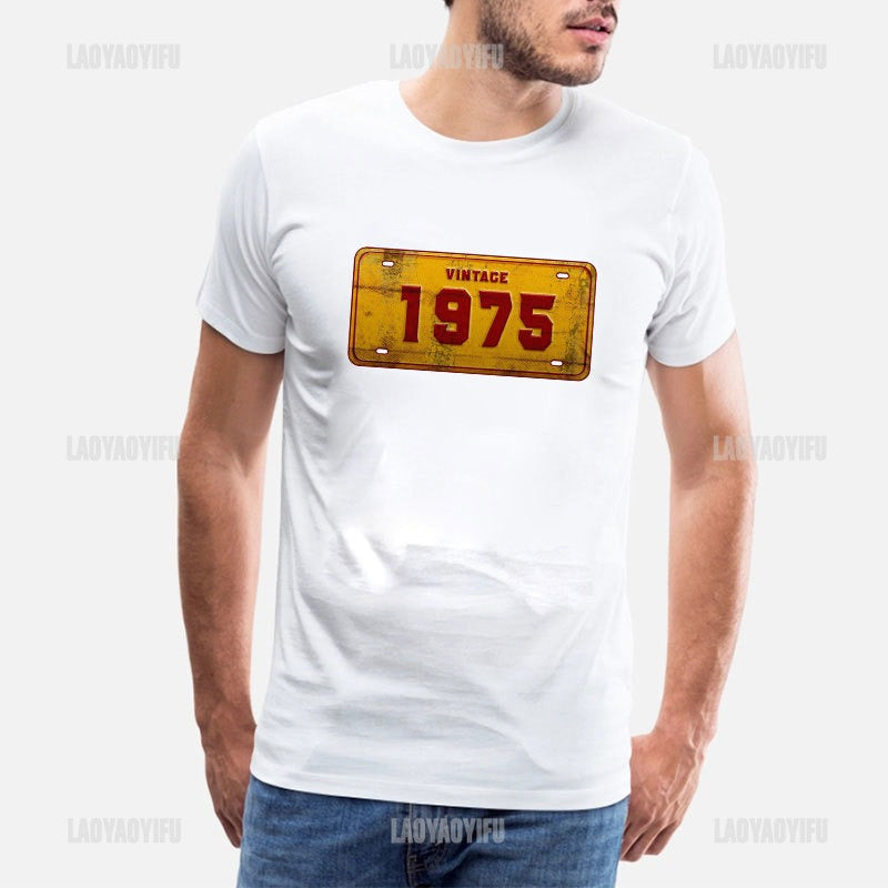 Vintage 1975 Limited Edition Men T Shirts Retro Classic