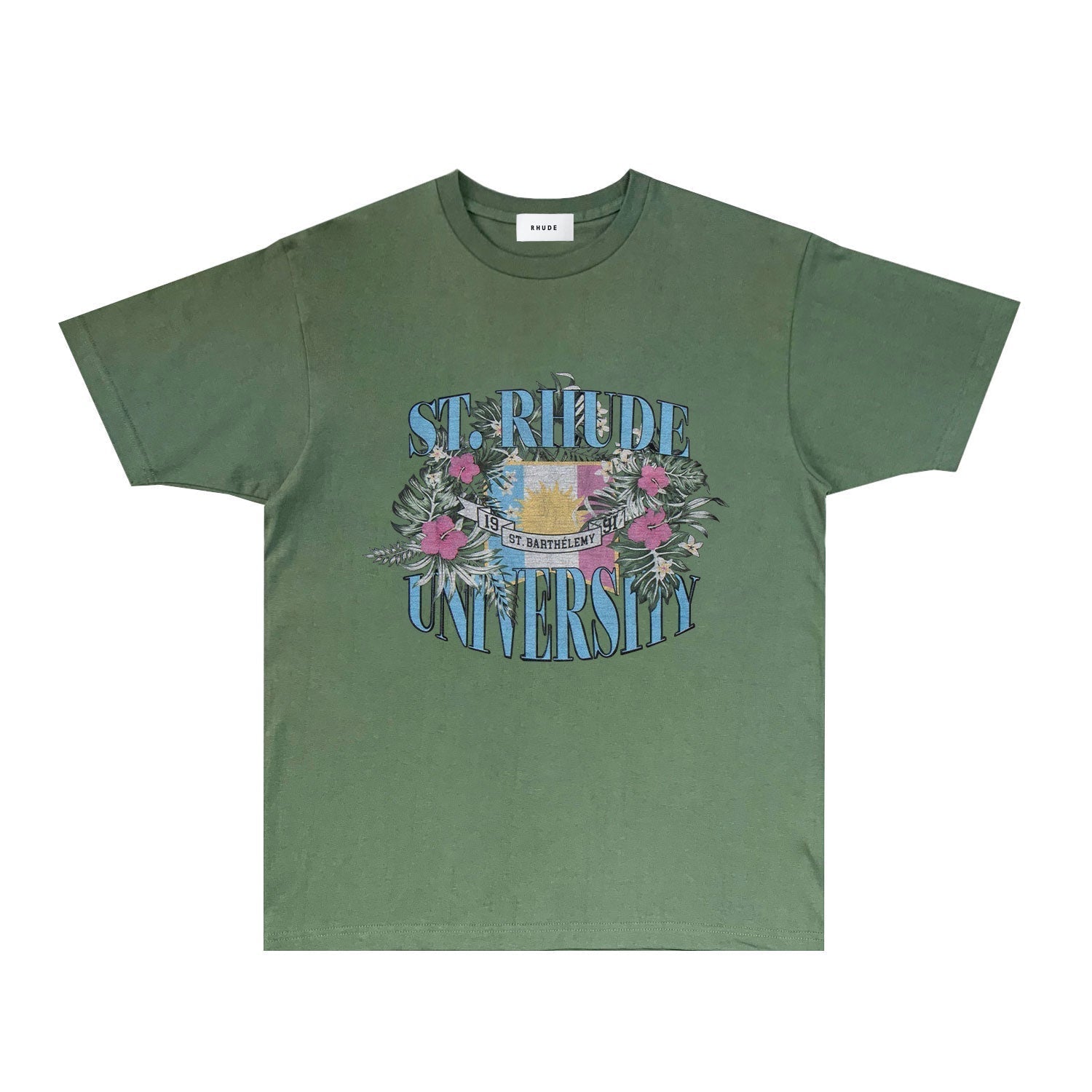 Rhude T Shirts Printed Trendy Pure Cotton