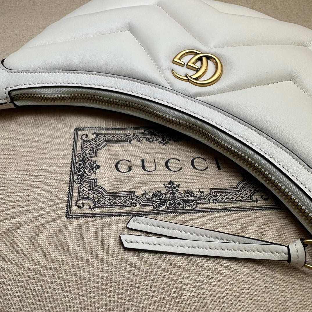 ＧＣＣＩGG MARMONT SMALL MATELASSE LEATHER SHOULDER BAG WHITE