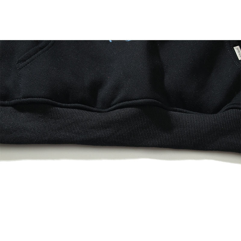 Kanye West Sunday Service Hoodie Panther Printing Plus Velvet Loose-Fitting Hoodie