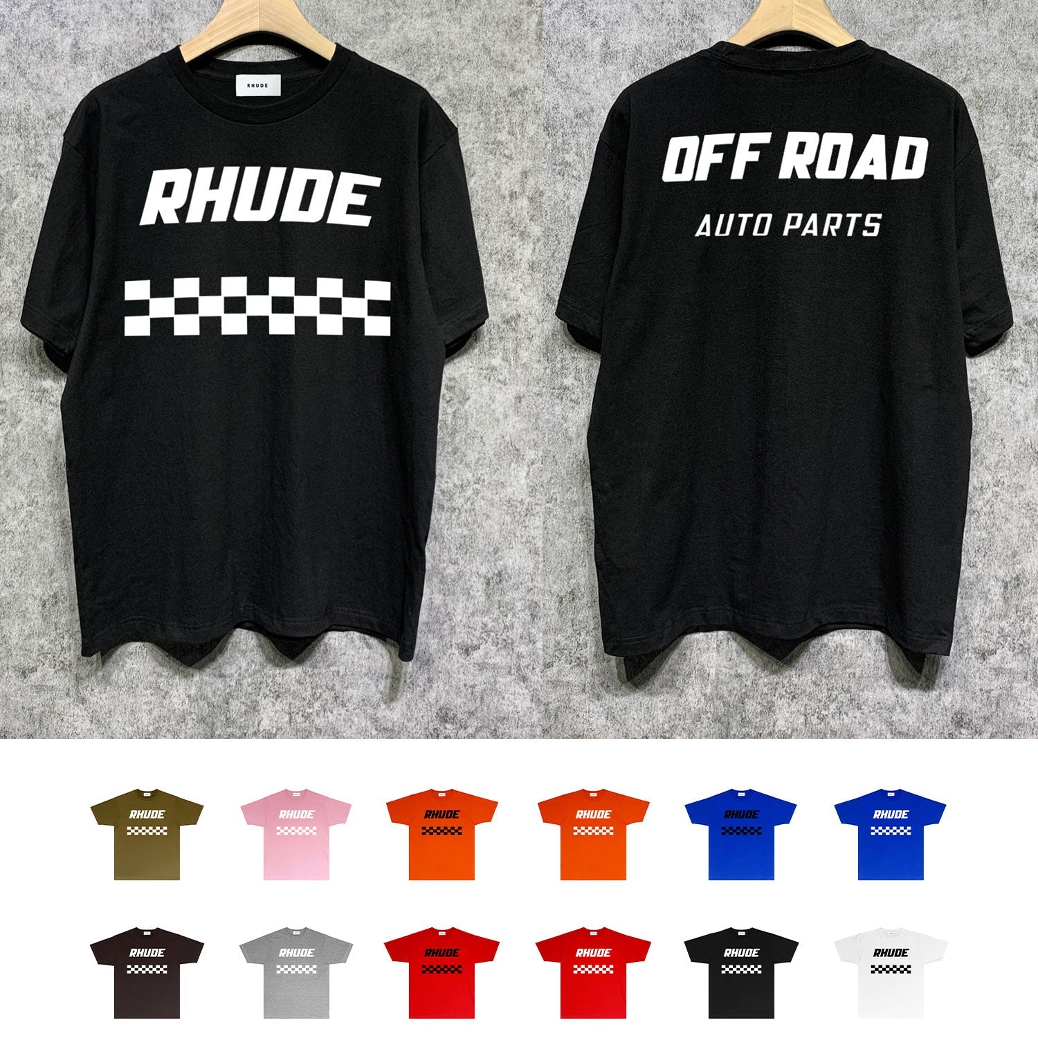 Rhude T Shirts Printed Trendy Pure Cotton