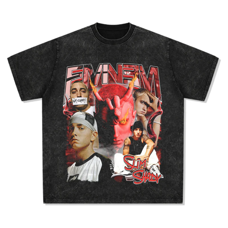 Asap Rocky T Shirts Travis Scott Short Sleeve Eminem ASAP TentacionT-Shirt