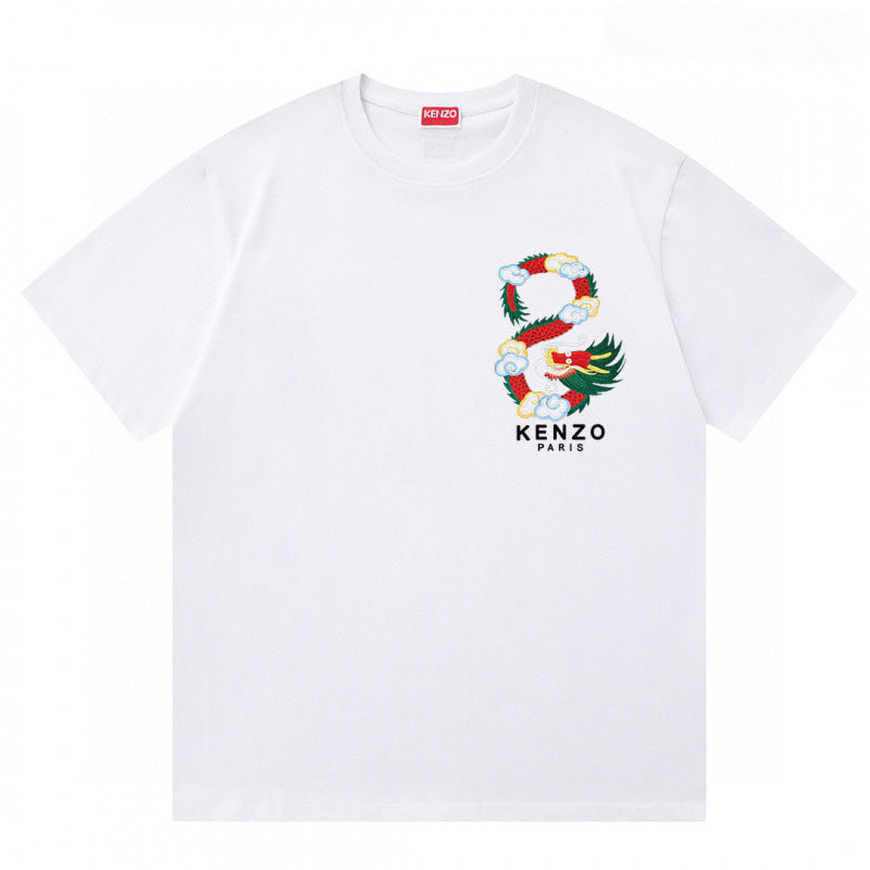 KENZO T Shirt Summer Tiger Head Casual