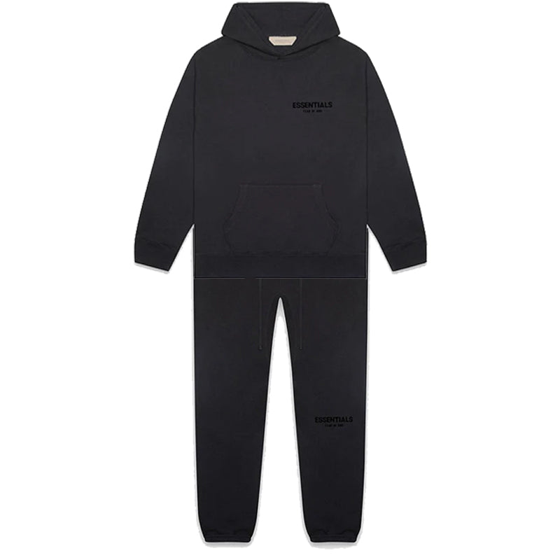Fog Essentials Hoodie & Pant 2 Piece Set Sweater Black Letters Flocking