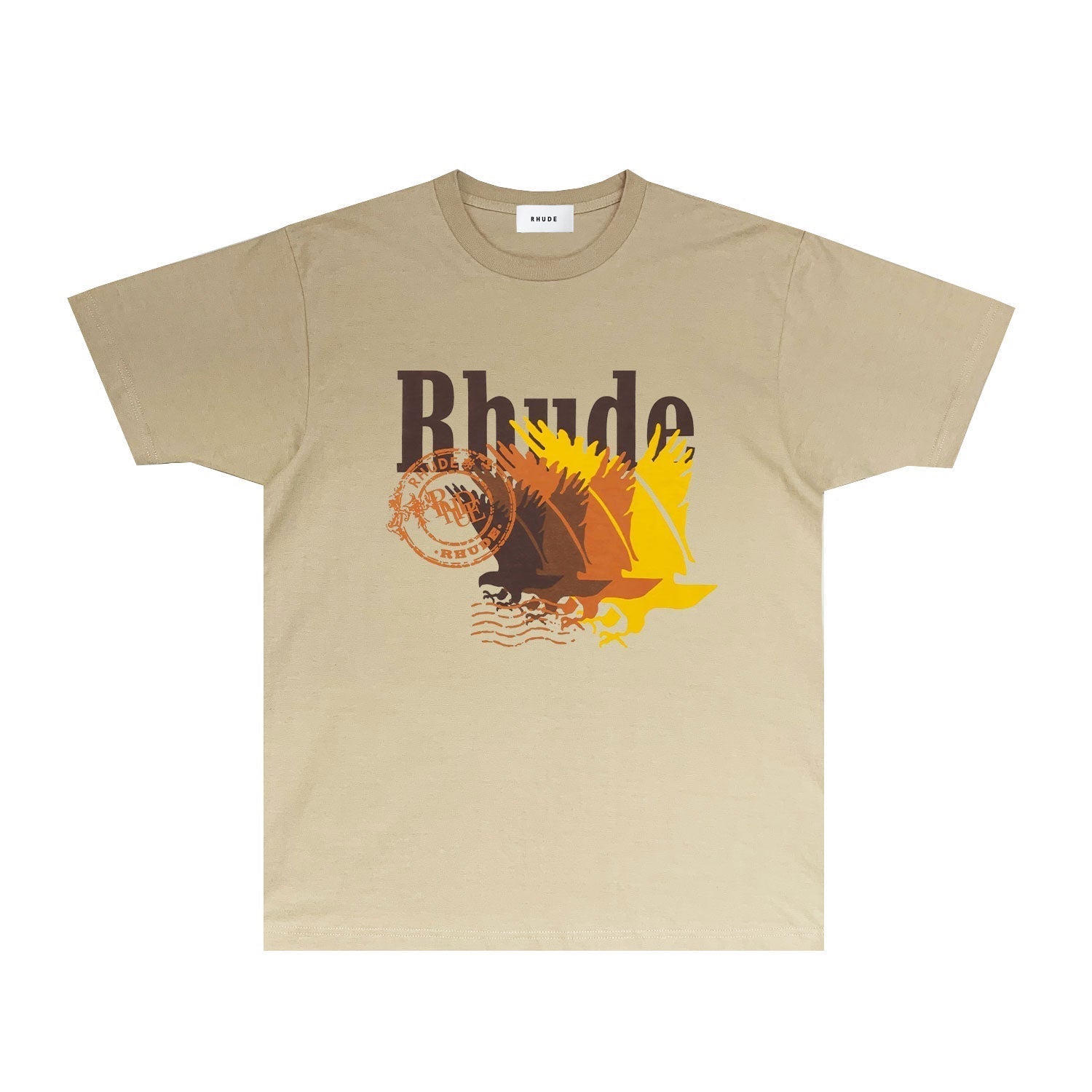 Rhude T Shirts Printed Trendy Pure Cotton
