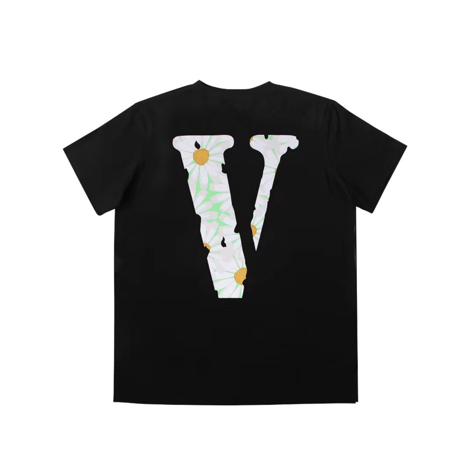 Vlone T Shirt Spring/Summer Daisy Letter Pattern