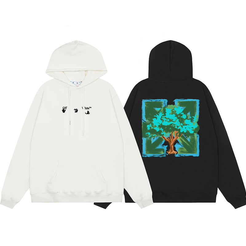 OFF WHITE Hoodie Trendy Street Style Personalized Cotton