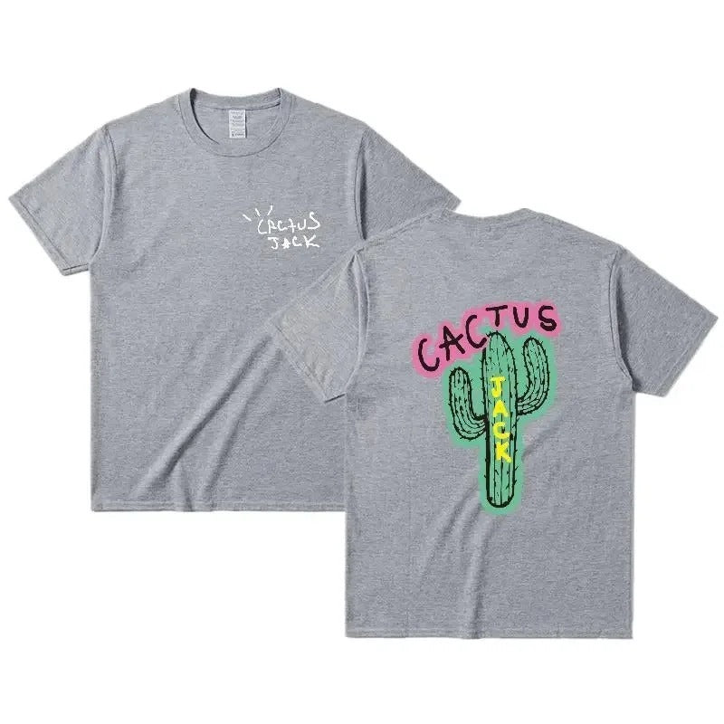 Rapper Cactus Jack Graphic Cotton T Shirt Men Women Hip Hop