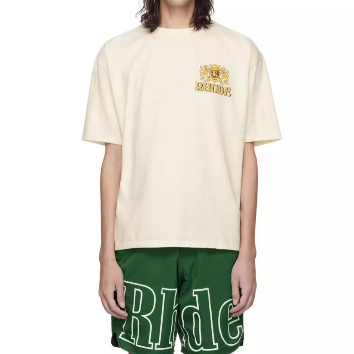 Rhude T Shirt Wheat Ear Badge Short Sleeve T-Shirt