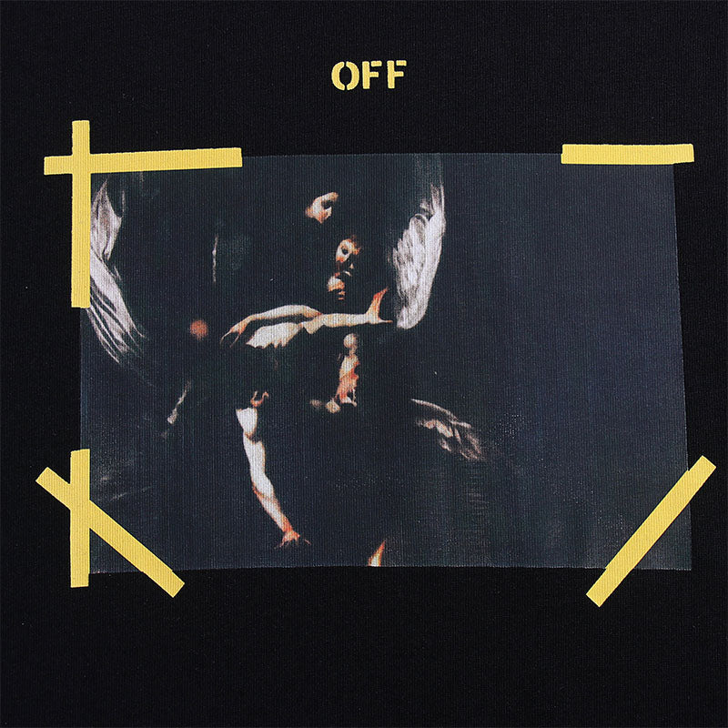 Off White T Shirts Religious Angel Oil Painting Short Sleeves