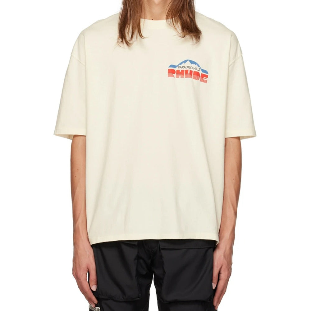 Rhude T Shirt Alphabet Slogan Printed Short Sleeve T-Shirt