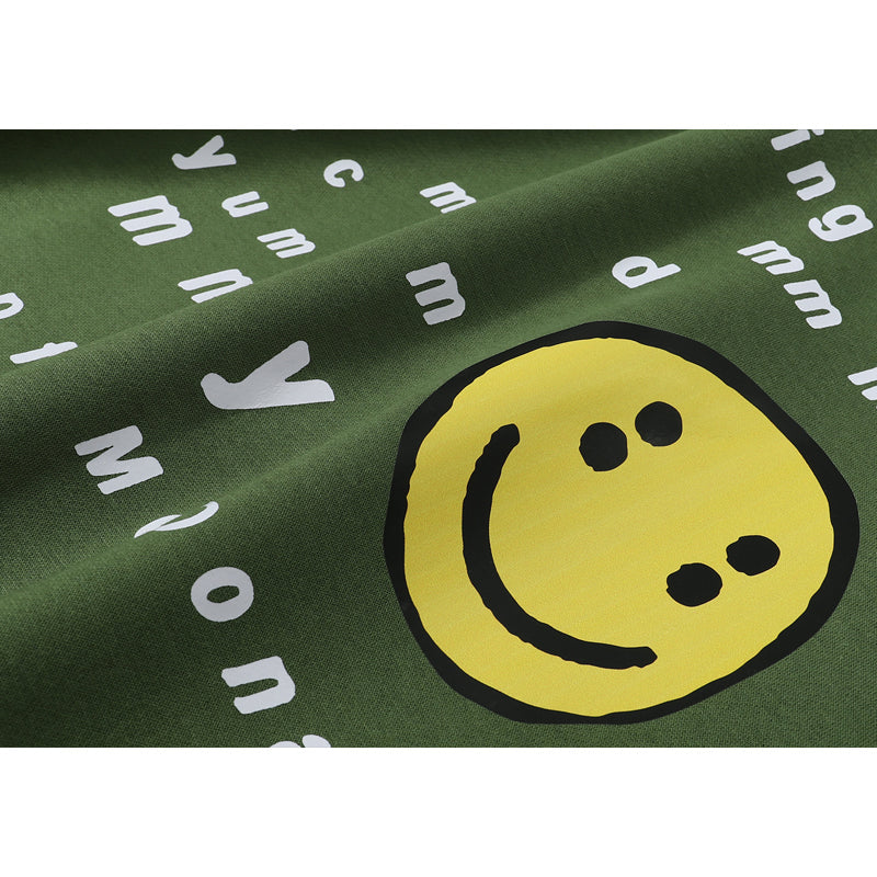 Kanye West Sunday Service Hoodie Autumn And Winter Smiley Printing Plus Velvet Hoodie