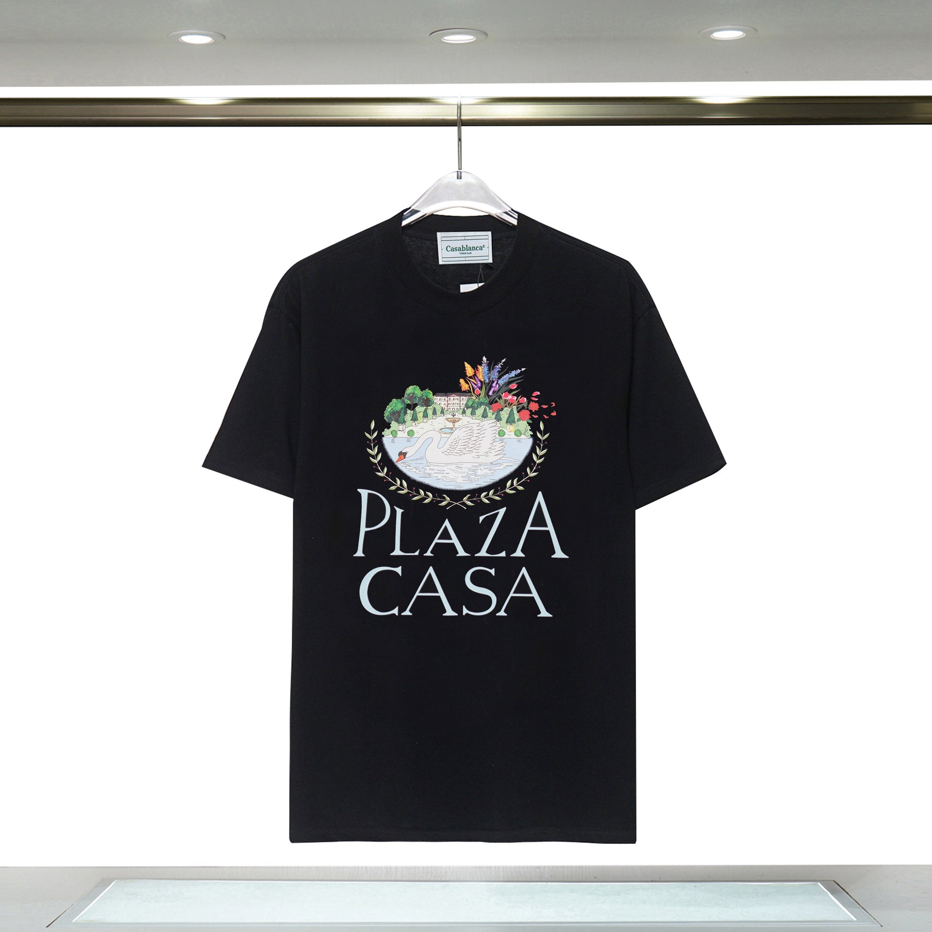 Casablanca T Shirts Spring/Summer Print Loose Cotton Short Sleeve T-Shirt