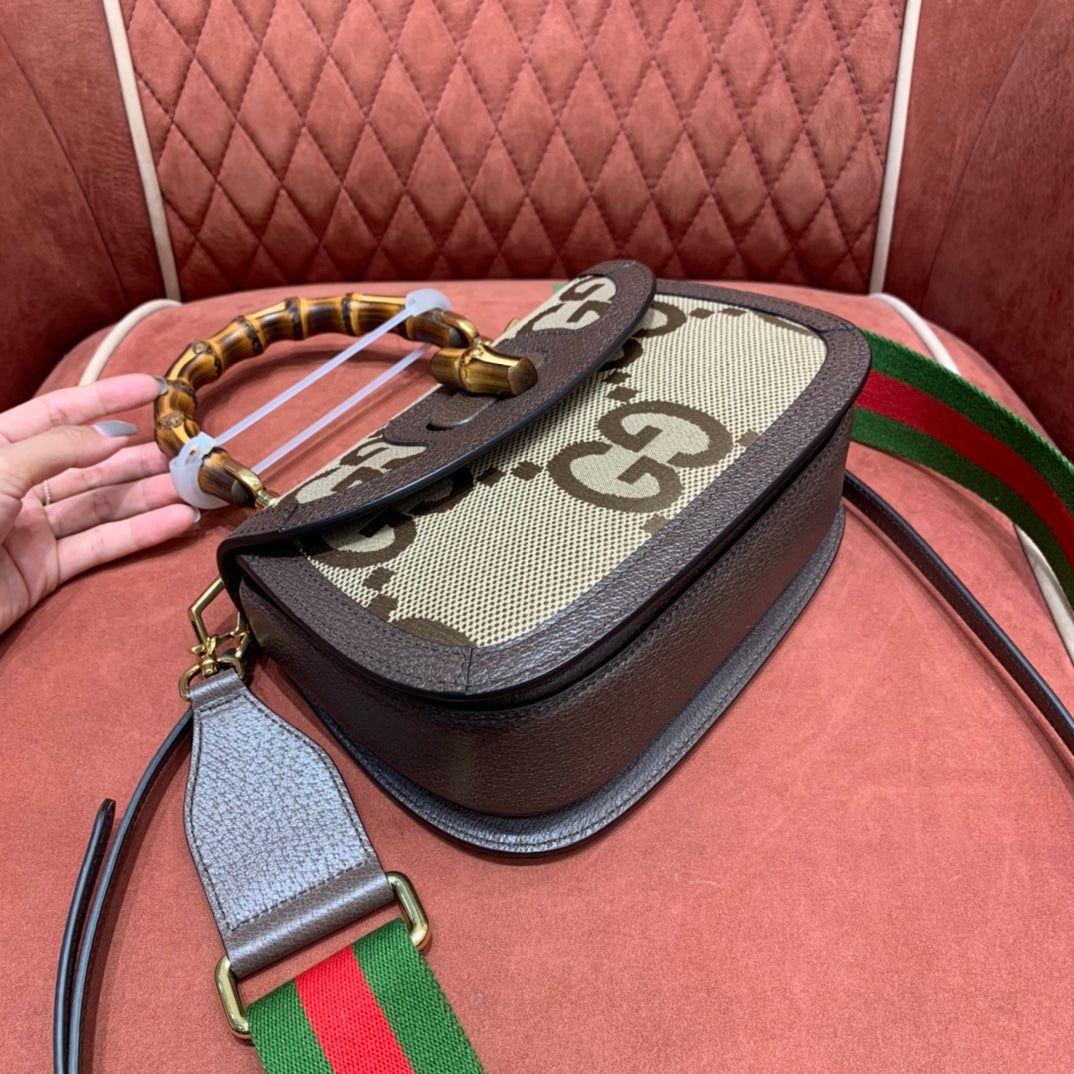 ＧＣＣＩBAMBOO 1947 JUMBO GG SMALL TOP HANDLE BAG
