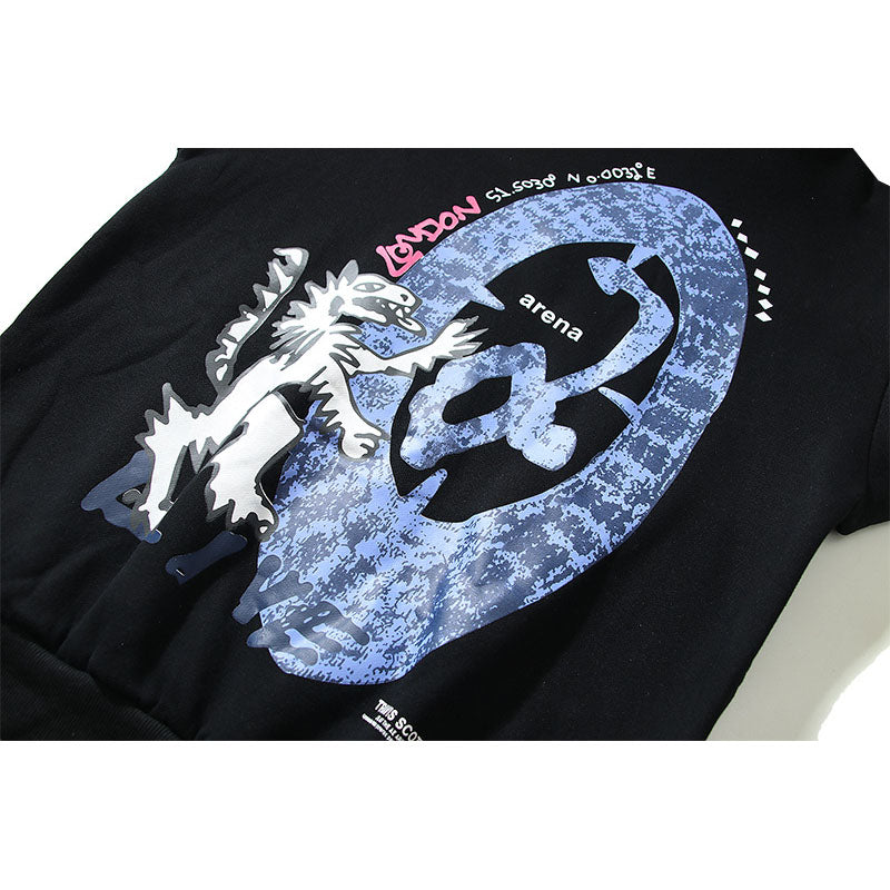 Kanye West Sunday Service Hoodie Ts 22fw怪兽涂鸦连帽卫衣